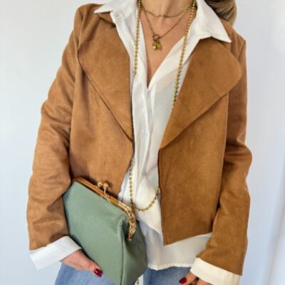 LEANDRA giacca ecocamoscio