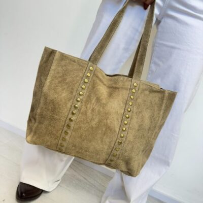 GRETA borsa camoscio sabbia