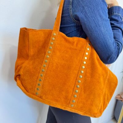GRETA borsa camoscio arancio