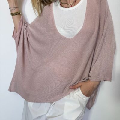 BUTTERFLY maxi maglione con lurex