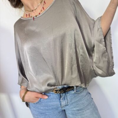 LUCILLA maglia pipistrello raso