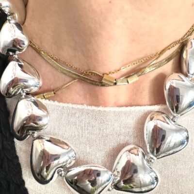 RODOLFO girocollo cuori argento