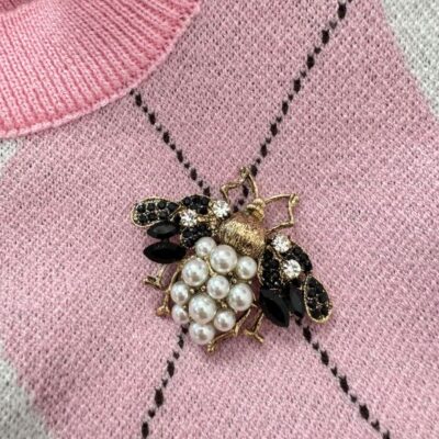 Spilla APE strass nero