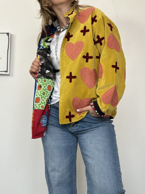 JASMINE giacca artigianale indiana giallo soft