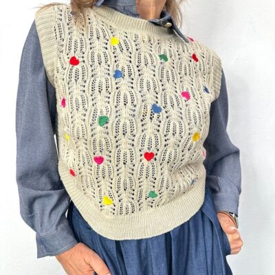 ALMA gilet con cuori colorati