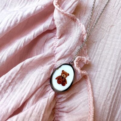 Collanina mini orsetto argento