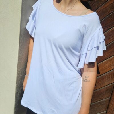 PAULINE blusa mezze maniche bianco
