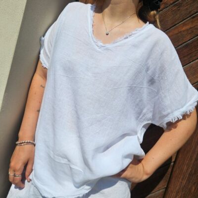 ZIA PINA t-shirt misto lino