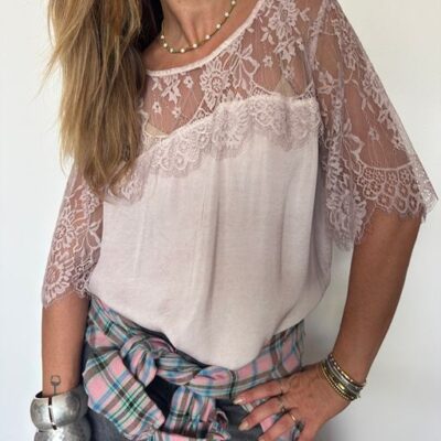 ISADORA blusa con pizzo